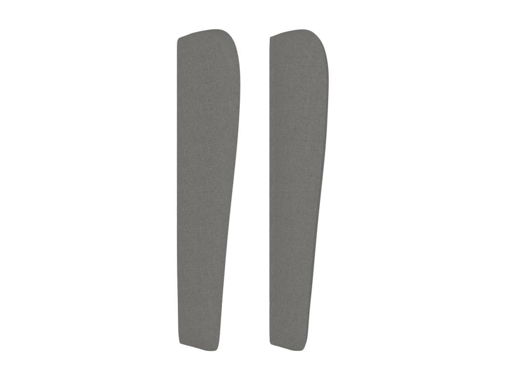 Headboard with wings, Dark Grey, 83x23x118/128 cm, Fabric