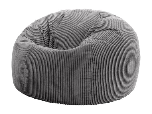 Classic pouf in anthracite grey corduroy - Homzora