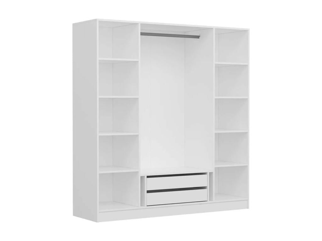 Homzora white wardrobe 180x52x190 cm