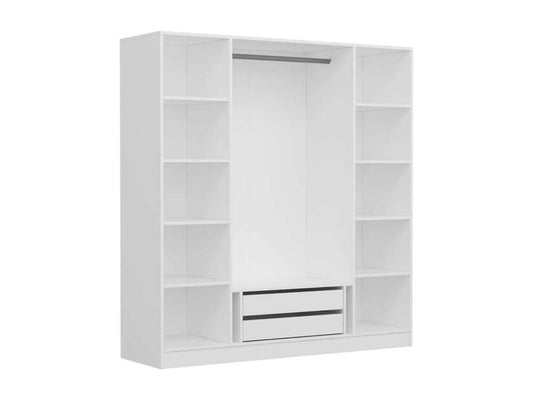 Homzora white wardrobe 180x52x190 cm