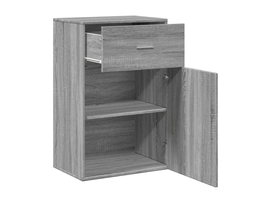 Doucezen grey storage cabinet 56.5x39x90 engineered wood
