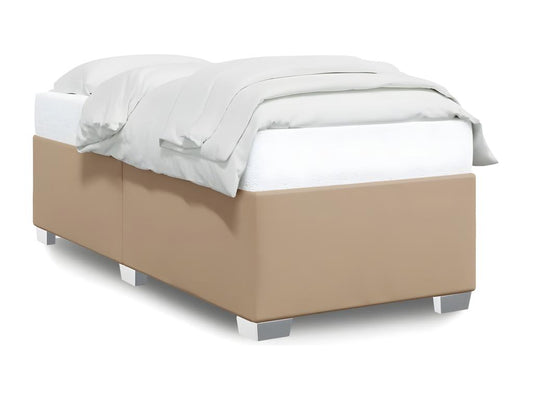 Cappuccino bed frame 90x190 cm Faux leather