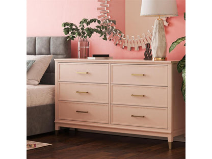Westerleigh - Pink MDF 6-drawer chest