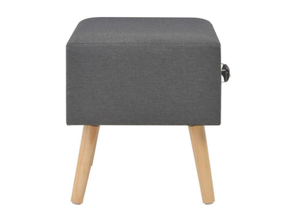Grey fabric bedside table 40x35x40 cm 1402148
