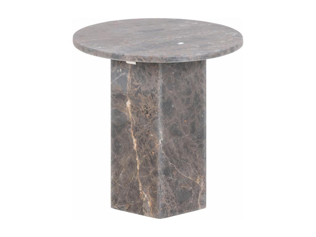 Doucezen coffee table side table 50cm brown marble.