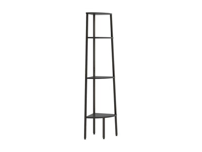 4-tier corner shelf, black, 45.5x31.5x150