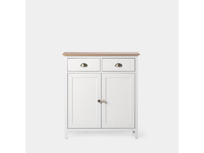 Entryway furniture in white-natural lacquer, 100x85 cm - Homzora
