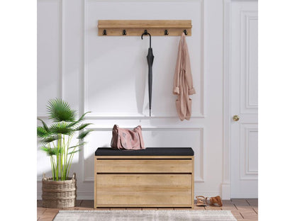 2-door shoe cabinet and Homzoraères Homzora Light Oak and Black