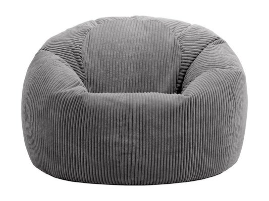 Classic pouf in anthracite grey corduroy - Homzora