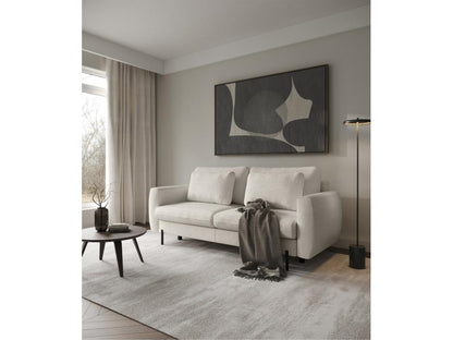 3-seater convertible sofa - in cream bouclé fabric - Homzora