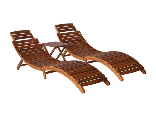 Brown wooden sun lounger/deckchair 184x55x64 cm 02 0012693