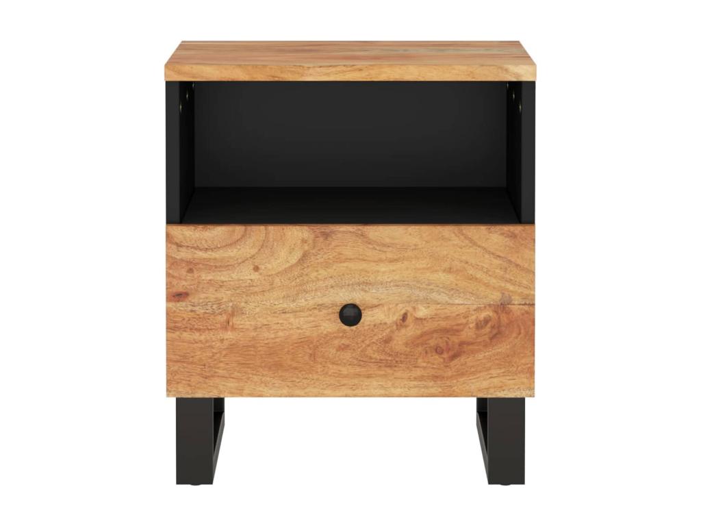 Homzora solid and engineered wood bedside table