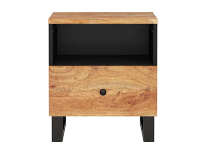 Homzora solid and engineered wood bedside table