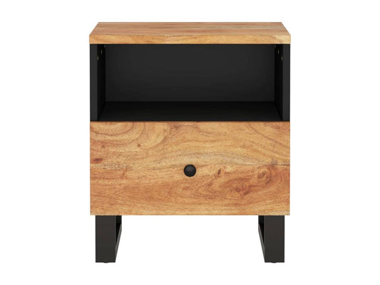 Homzora solid and engineered wood bedside table