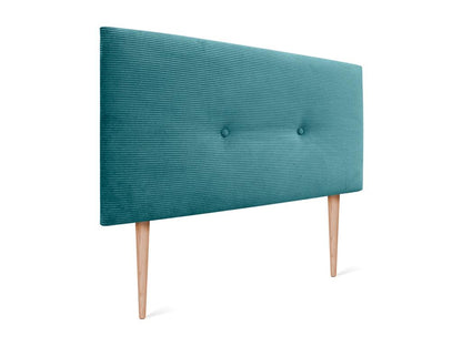 Doucezen Plain Corduroy Velvet Headboard with Buttons 145x105 with Bed Legs 120/135/140 - Doucezen Green