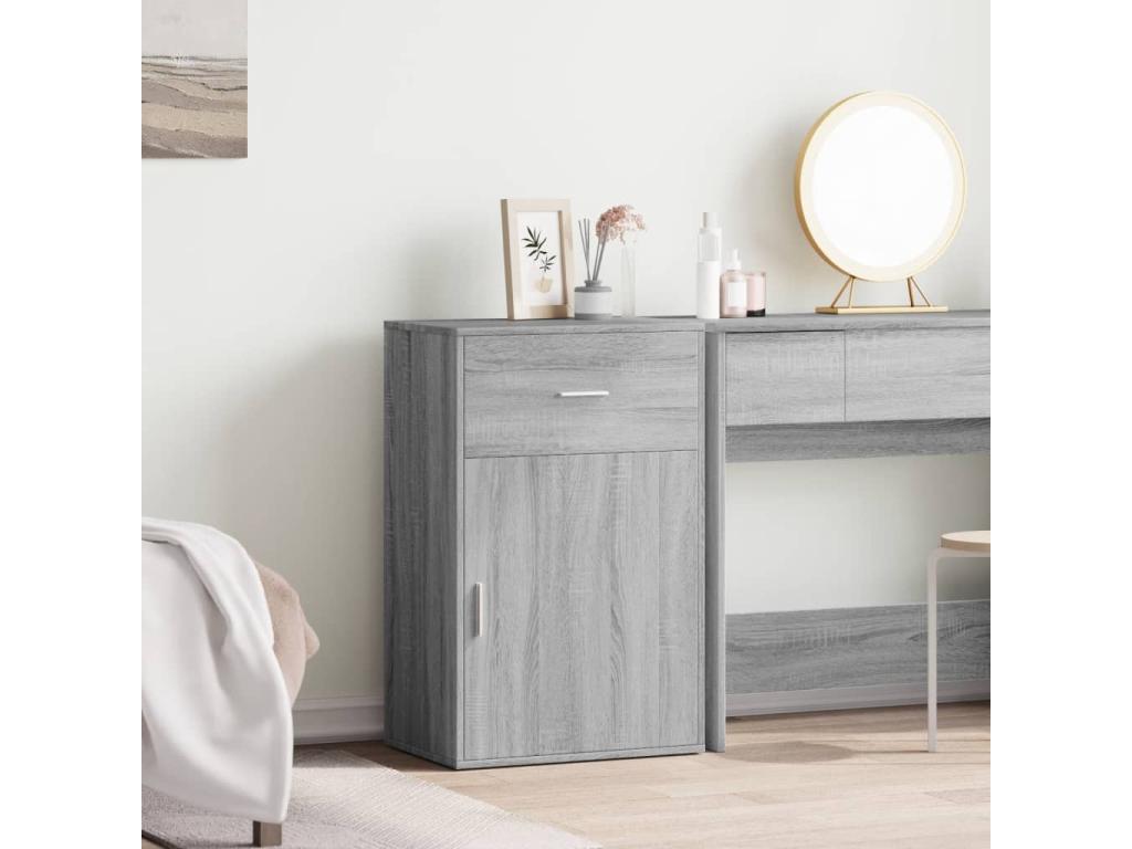 Doucezen grey storage cabinet 56.5x39x90 engineered wood