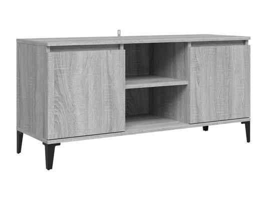 Homzora TV stand with metal legs, grey, 103.5x35x50 cm