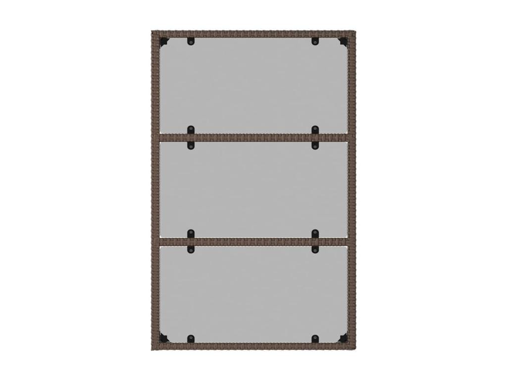 6-piece garden furniture set with cushions, brown woven resin