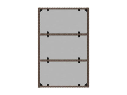 6-piece garden furniture set with cushions, brown woven resin