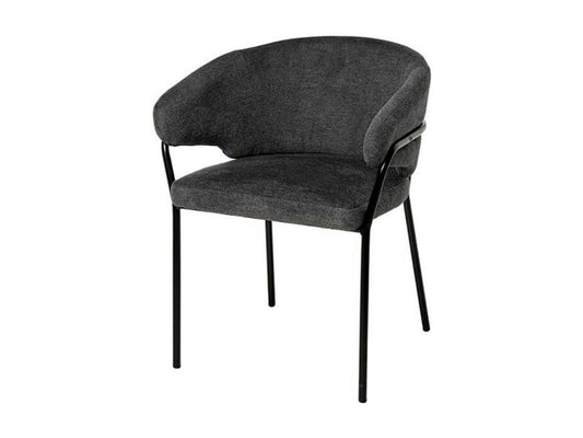 Homzora fabric chair – Minimalist design and comfort – Dark Grey