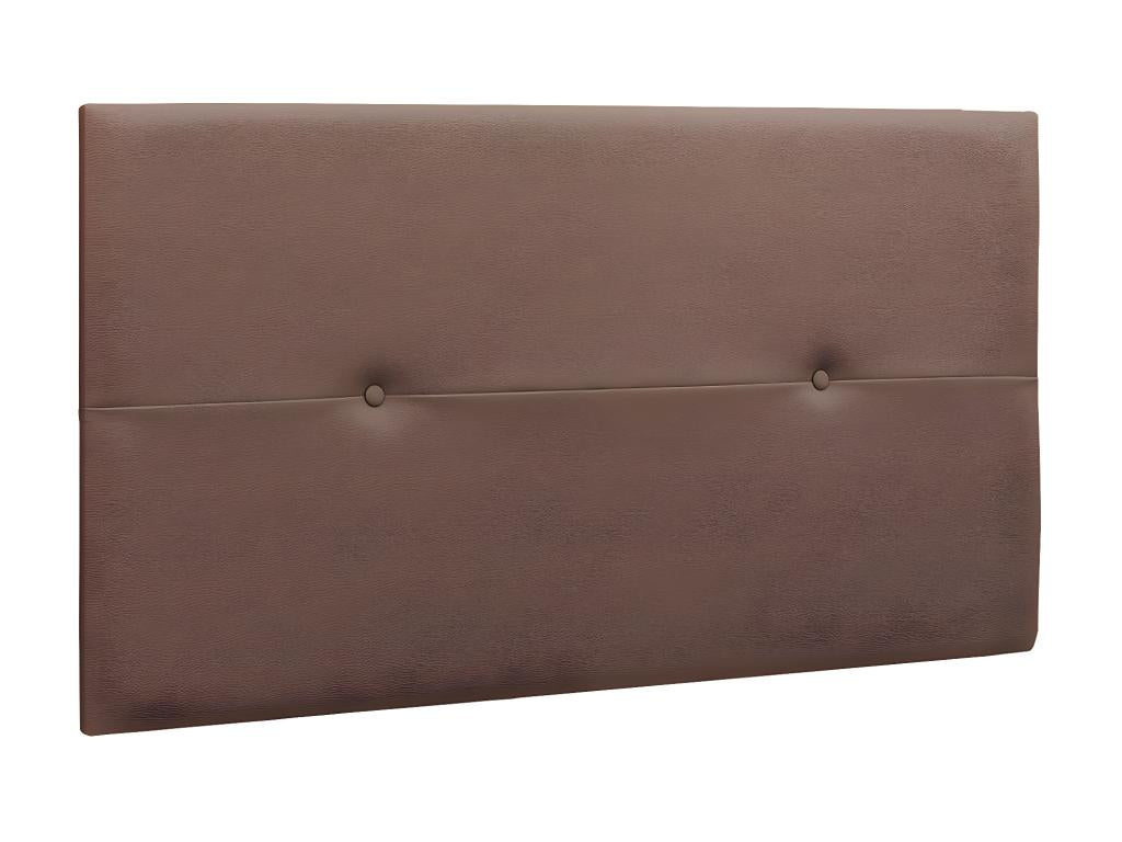 Chocolate brown imitation leather headboard - L- 110 x D- 4 x H- 55 cm