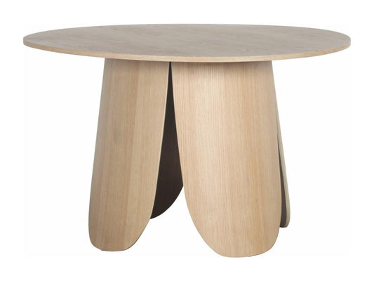 Round dining table - Natural oak color - 120 cm - Meublita