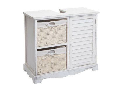 Homzora-H20 bathroom vanity unit, 60x65x31cm - Homzora white